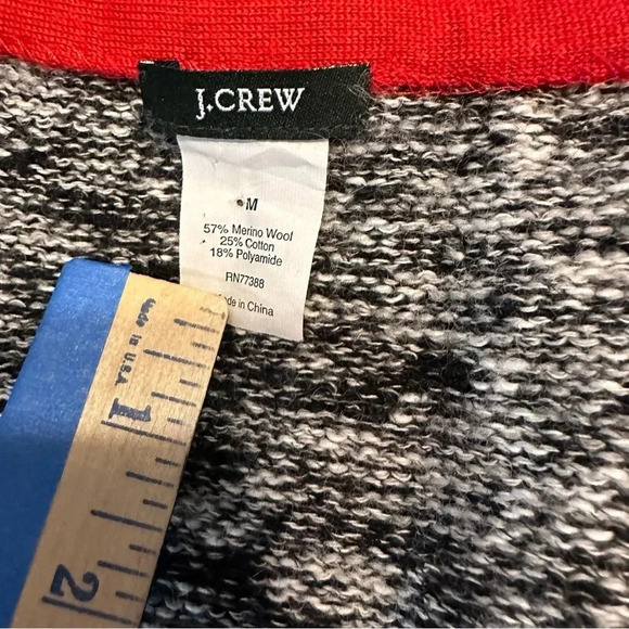J Crew V Neck Merino Wool Blend Marled Melange Long Sleeve Cardigan M(I9 - Picture 8 of 9